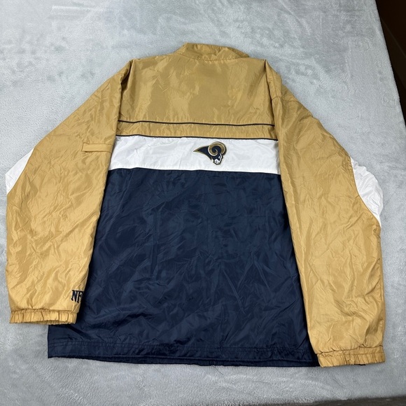 St Louis Rams Men's Size XL Vintage NFL Polyester Full Zip Windbreaker - Picture 7 of 16